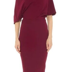 Alexia Admor New York Olivia Midi Dress NWT Burgundy Size S